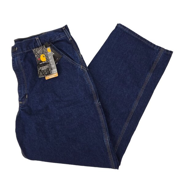 Carhartt FR Jeans Men's 38x30 Workwear Flame Resistant Work Pants FRB13-DNM NEW - Picture 3 of 10